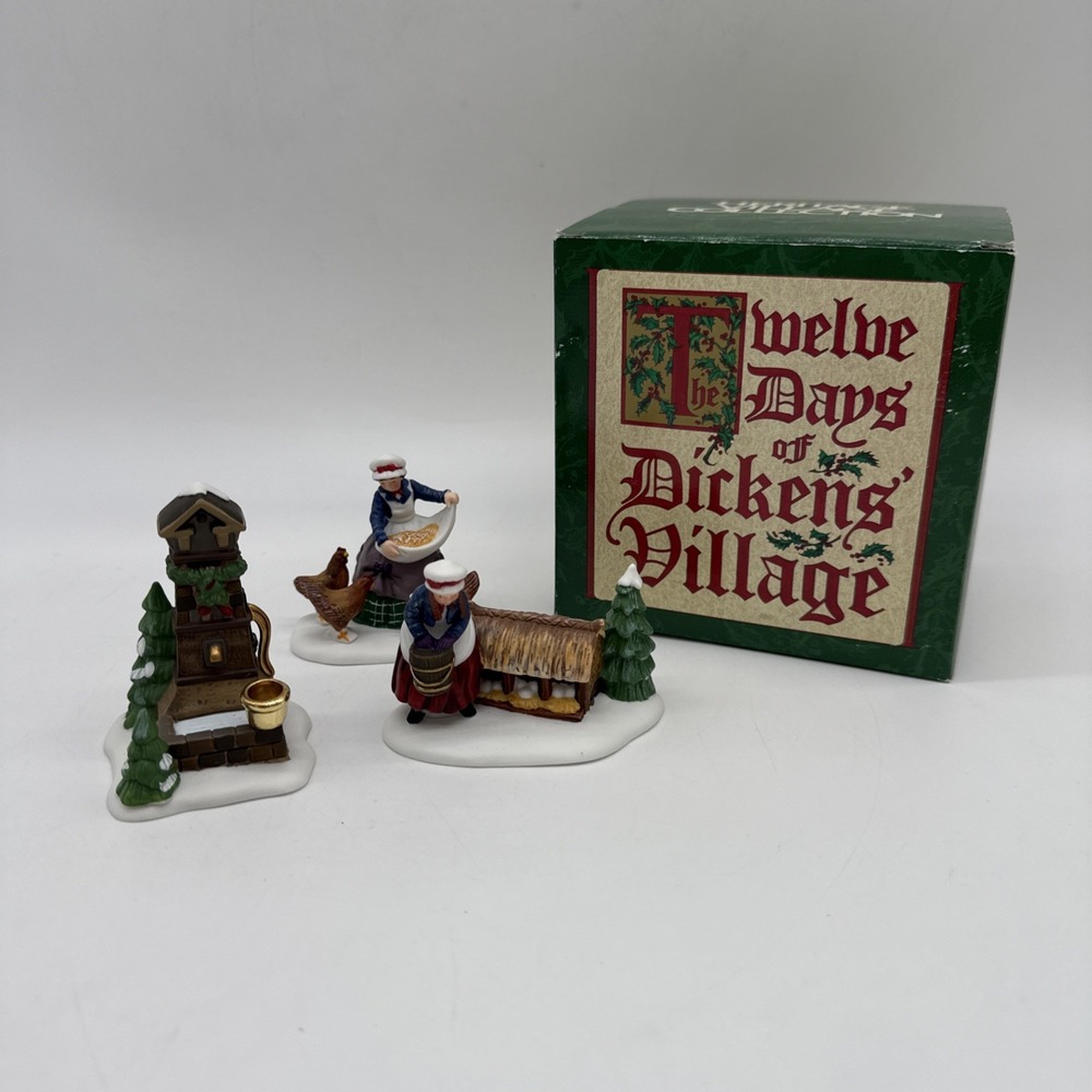 Dept 56 Heritage Village Collection 12 Days of Christmas "3 III French Hens"